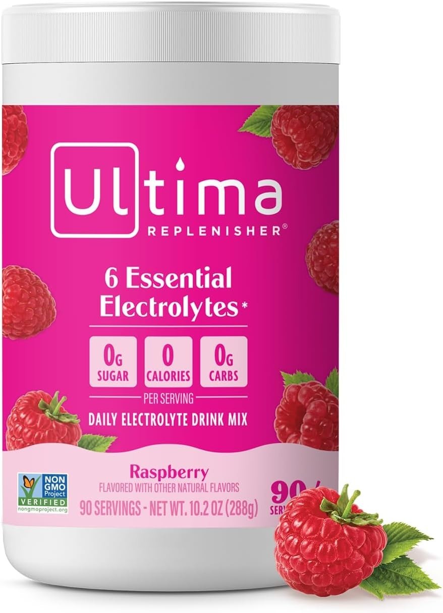 Ultima Raspberry Electrolyte Powder—Sugar-Free, Hydration with 6 Key Mineral…