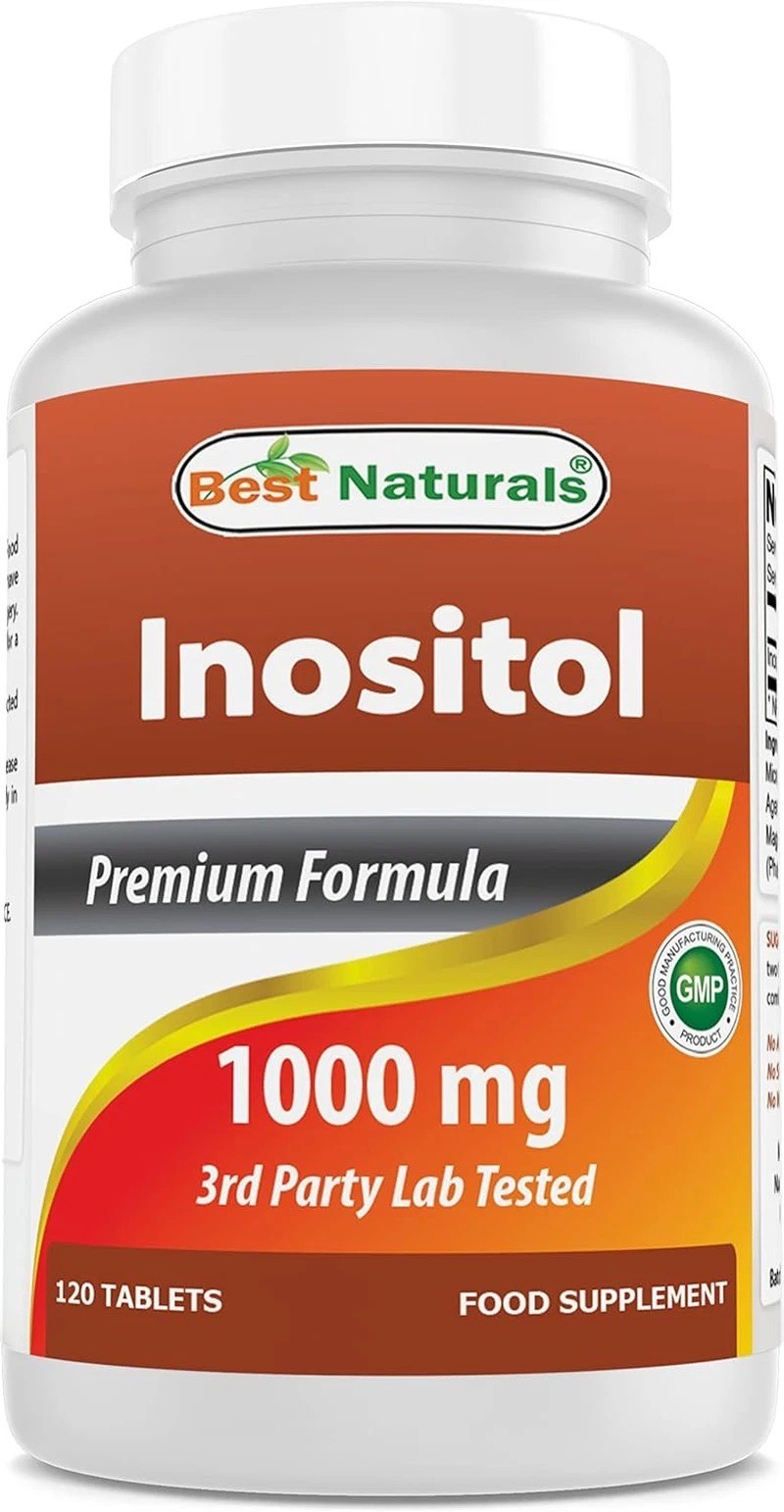 Best Naturals Inositol 1000 mg 120 Tablets – Also Called Vitamin B8