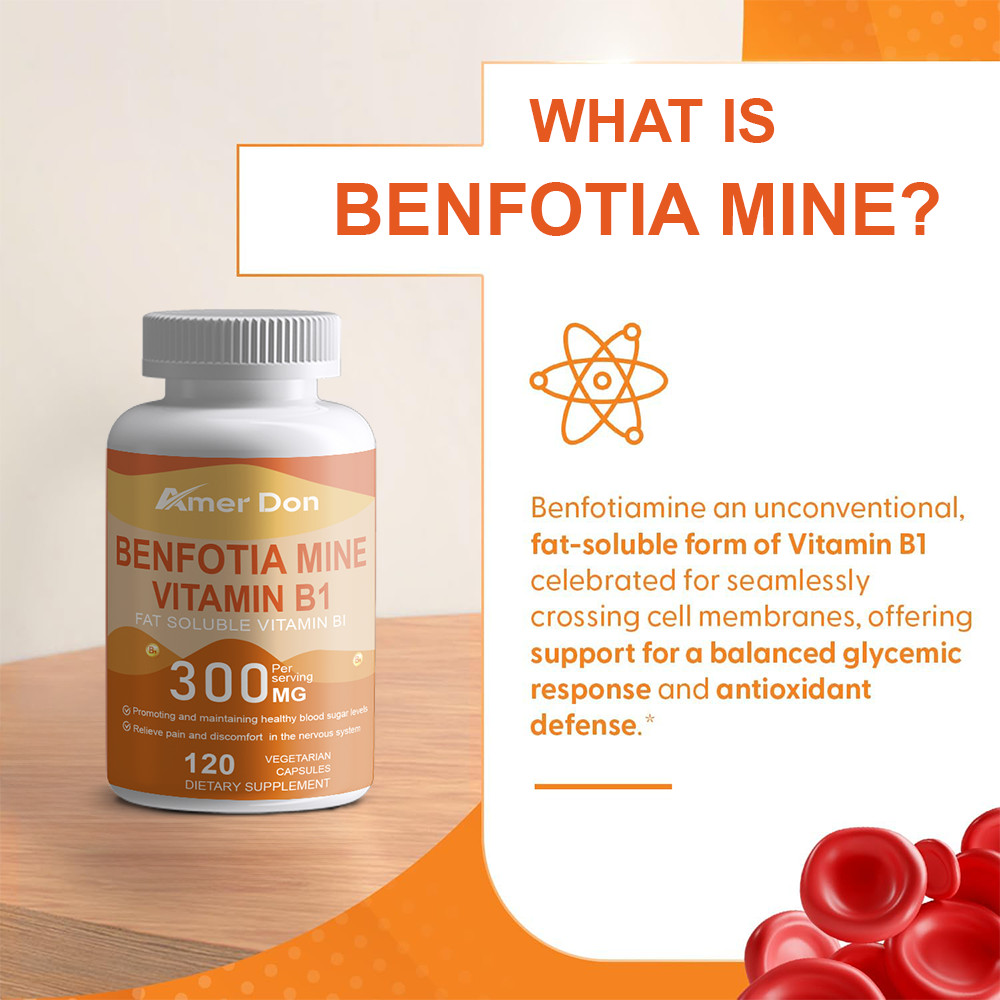 300mg Benfotiamine 240 Capsules Fat Soluble Thiamine Vitamin B1 Supplement