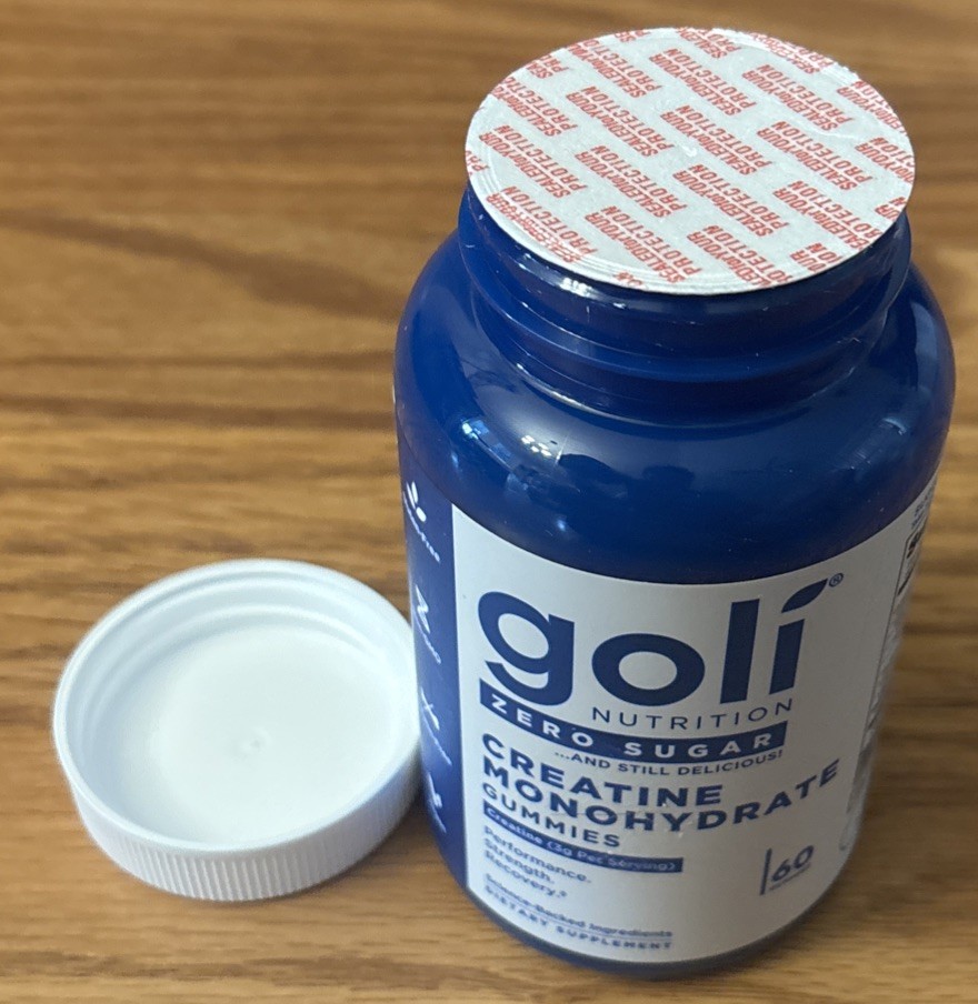 Goli Creatine Monohydrate Gummies 60 Count Zero Sugar Gluten-Free Exp 10/2027