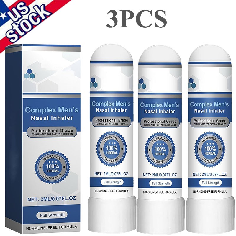3XUncle Stiffy Nasal Inhaler, Complex Mens Nasal Inhaler Restore Prostate Energy