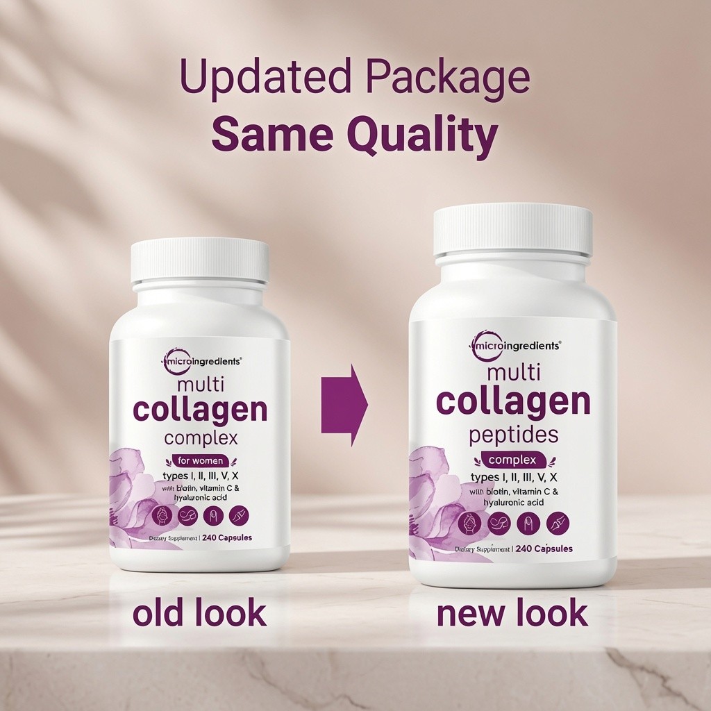 Micro Ingredients Multi Collagen Complex 5 Types Biotin Vitamin C 240 Caps