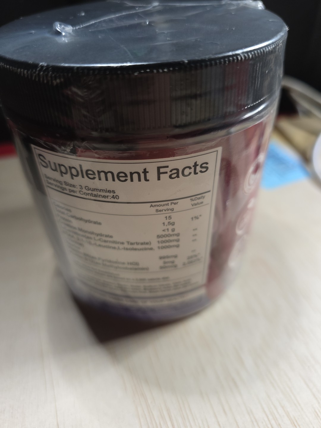 Creatine Monohydrate Gummies Complex 8000mg for Men and Women Containing L-ca…