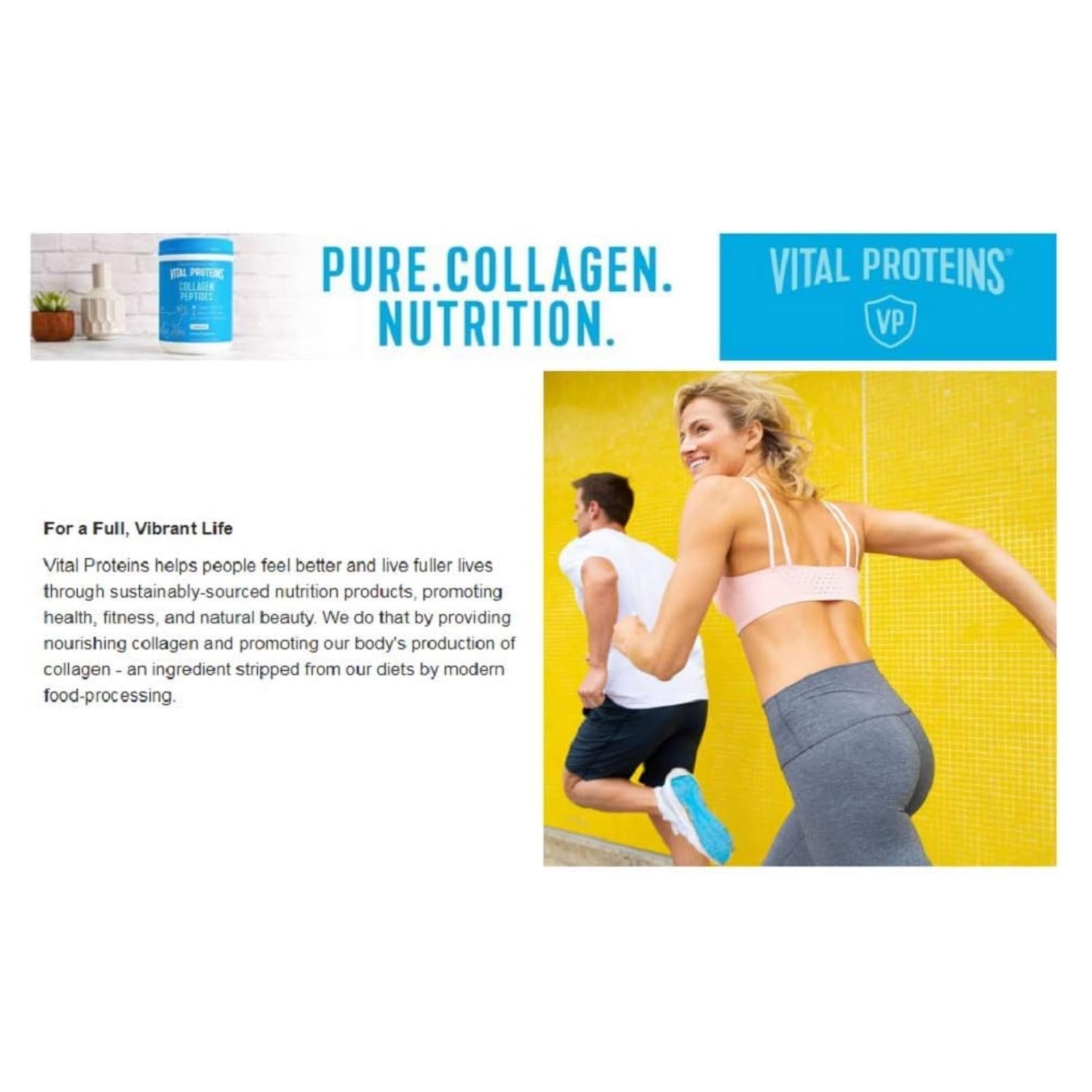 Vital Proteins Natural Whole Nutrition Collagen 1.5 Pound (Pack of 1)