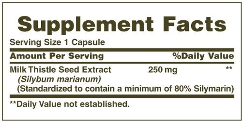 Nature’s Bounty Milk Thistle 250Mg 200 Capsules Herbal Supplement For Liver H…