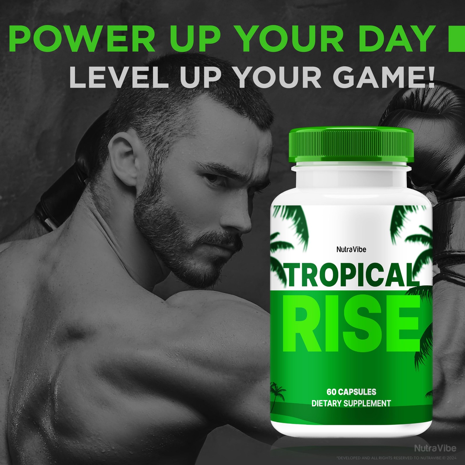 NutraVibe (3 Pack) Tropical Rise, Official Rise 60 Count (Pack of 3)