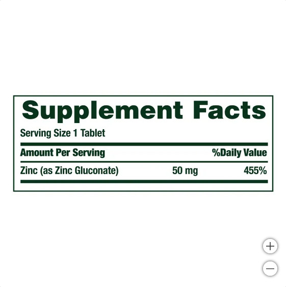 Nature’s Bounty Zinc 50 mg 400 Tablet Support Immume System EXP 05/2026