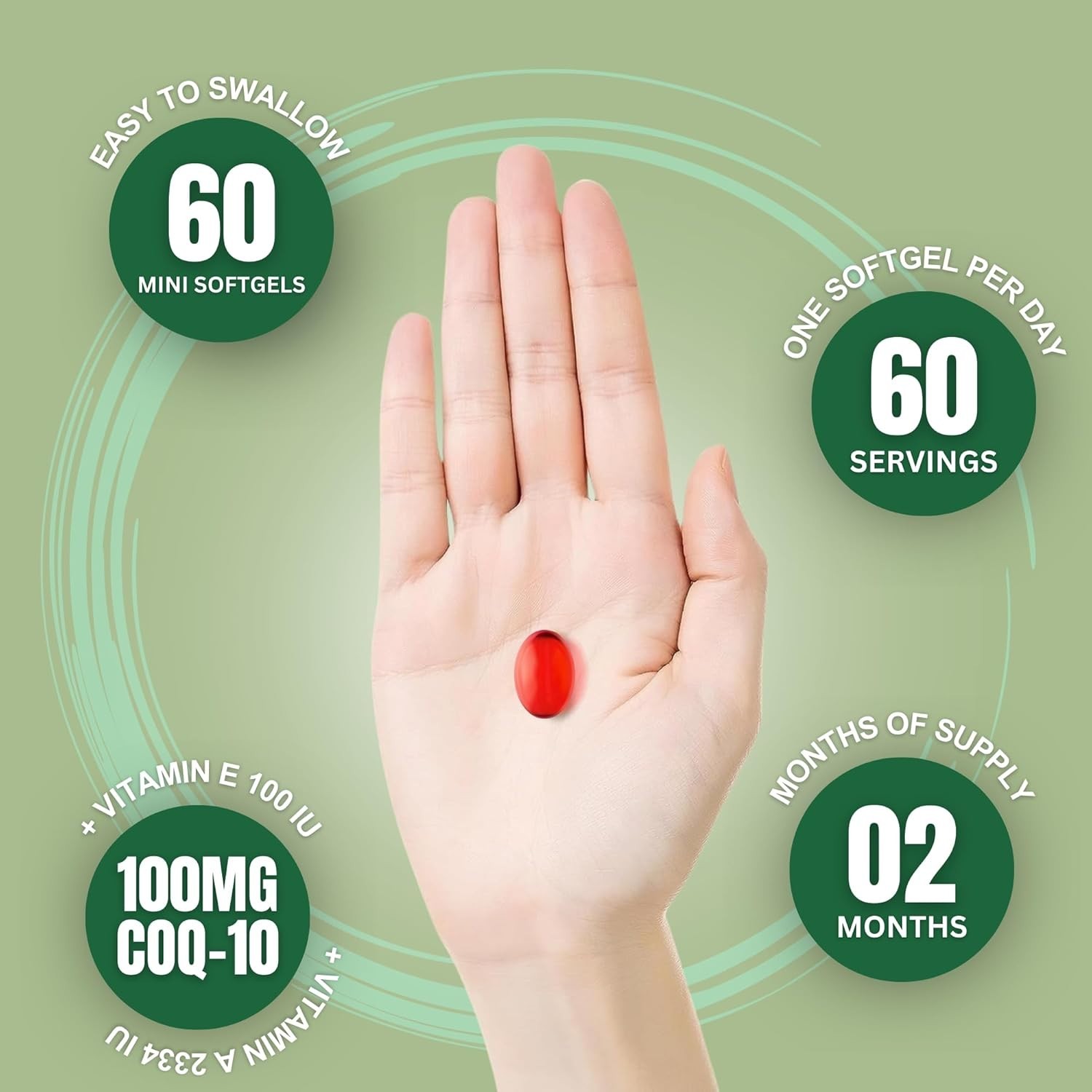 Zaytun Vitamins Halal CoQ 10 Supports Healthy Blood Pressure Levels 60 Softgels
