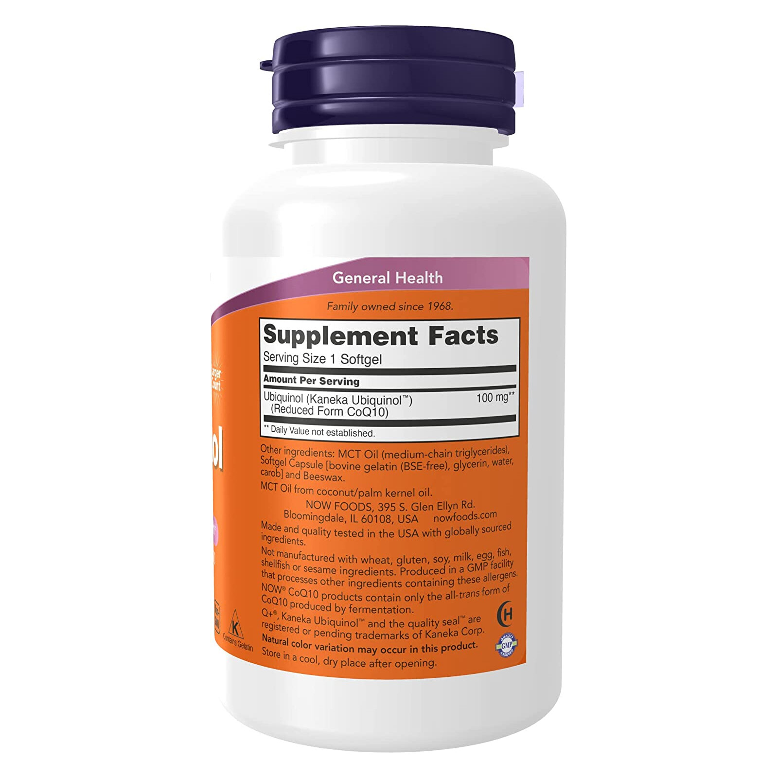 NOW FOODS Ubiquinol 100 mg 120 Softgels
