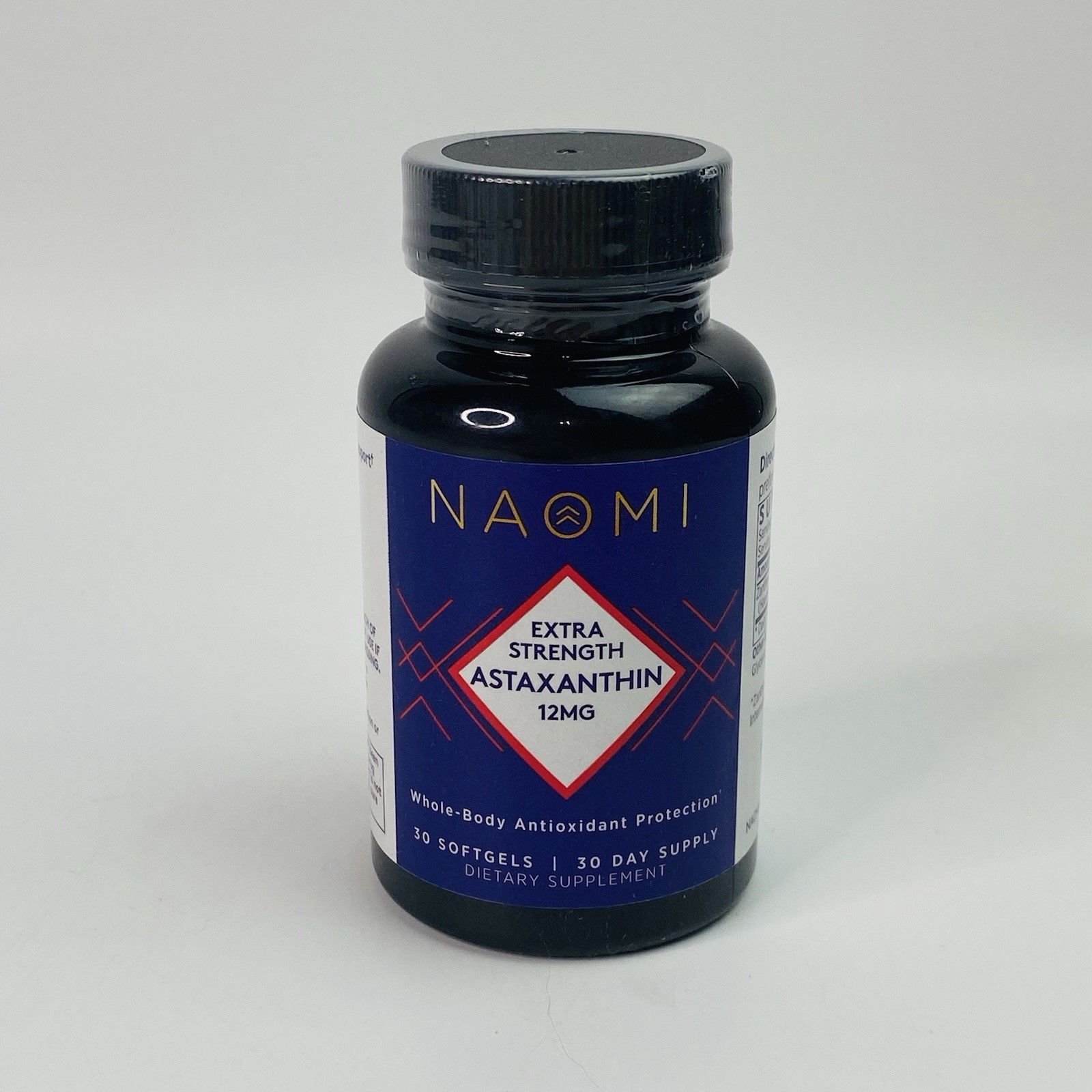 Naomi Extra Strength Astaxanthin 12mg Antioxidant Protection 30 Softgels NEW