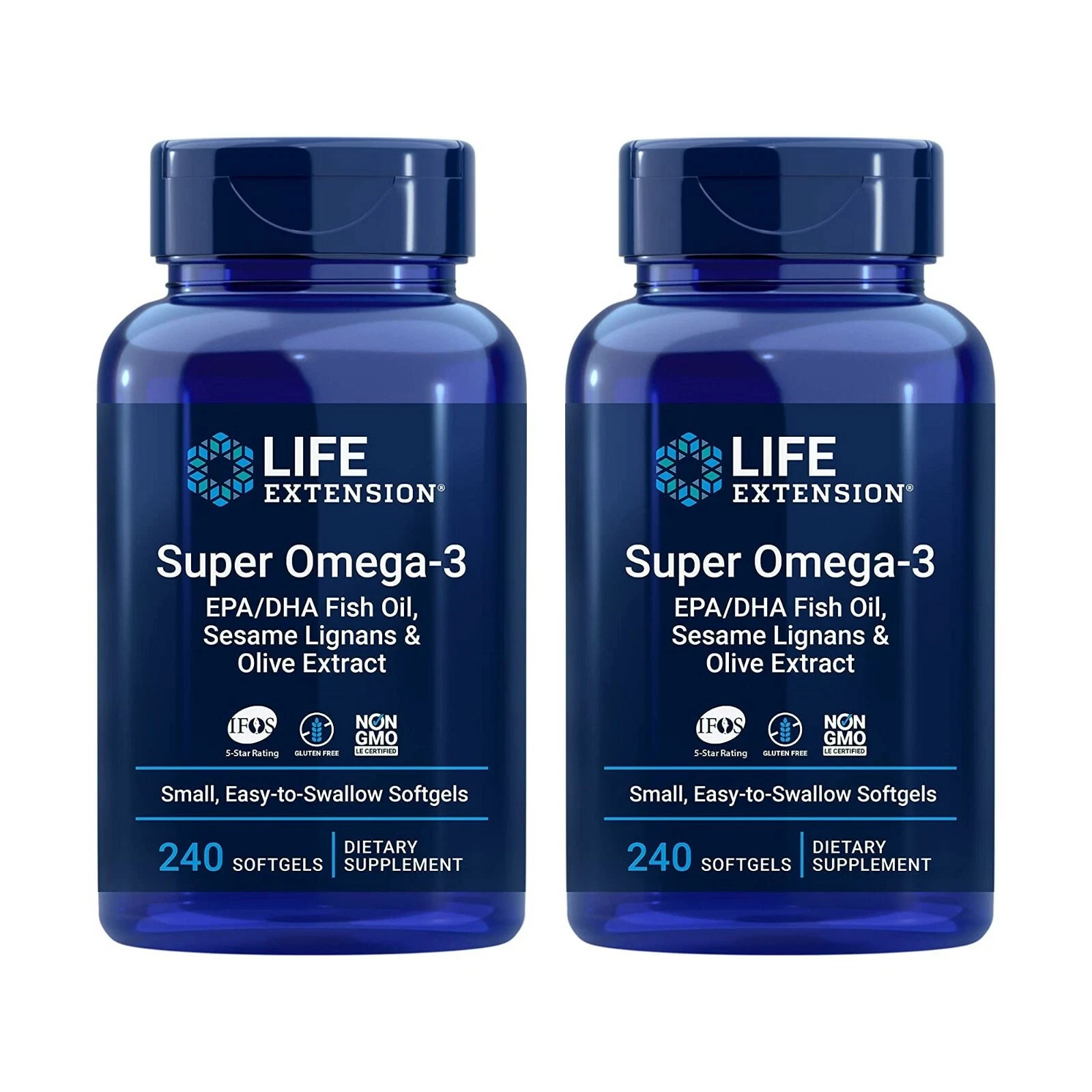 Life Extension Super Omega-3 EPA DHA Fish Oil, Sesame Lignans & Olive Extract