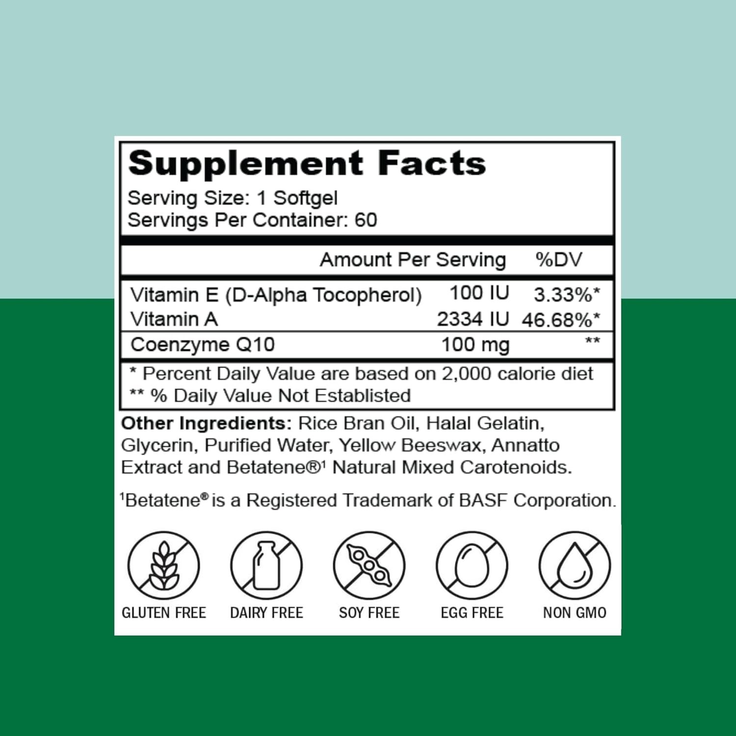 Zaytun Vitamins Halal CoQ 10 Supports Healthy Blood Pressure Levels 60 Softgels