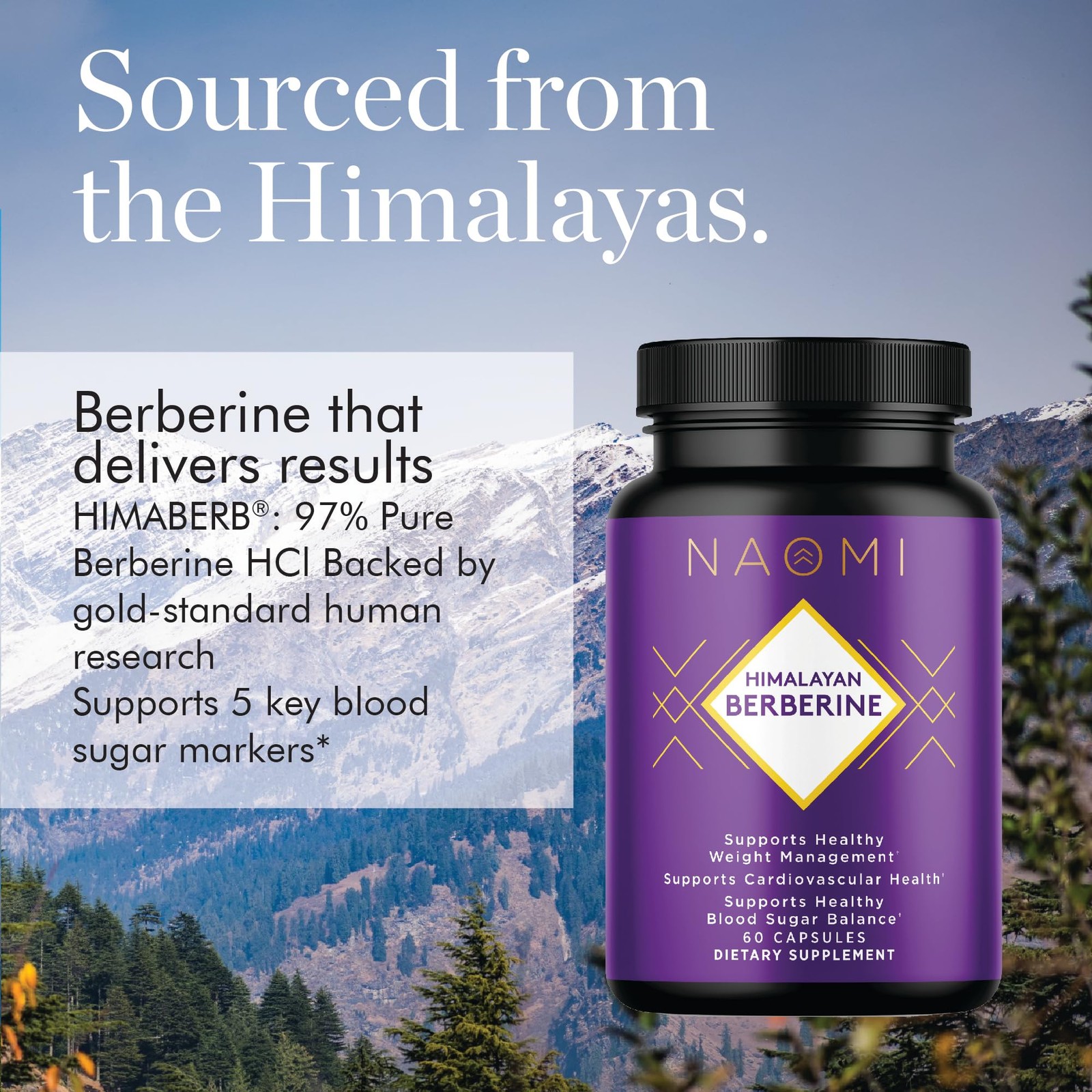NAOMI Himalayan Berberine 500mg Supports Healthy Metabolic Function & Balanc…
