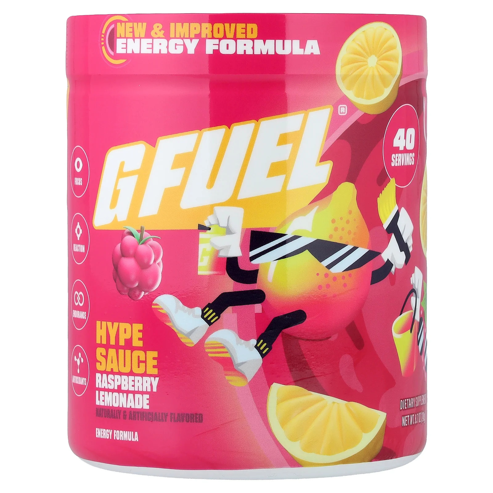 2 X G FUEL, Energy Formula, Hype Sauce, Raspberry Lemonade, 8.7 oz (248 g)