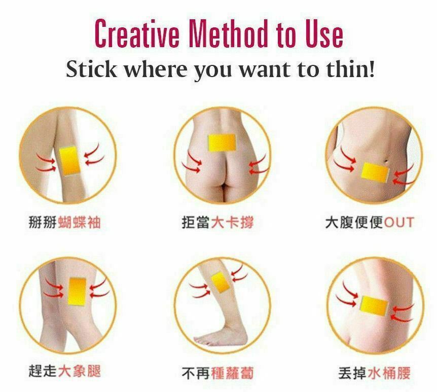 60 PCS The Third Generation Weight Loss Slimming Navel Stick Slim Patch