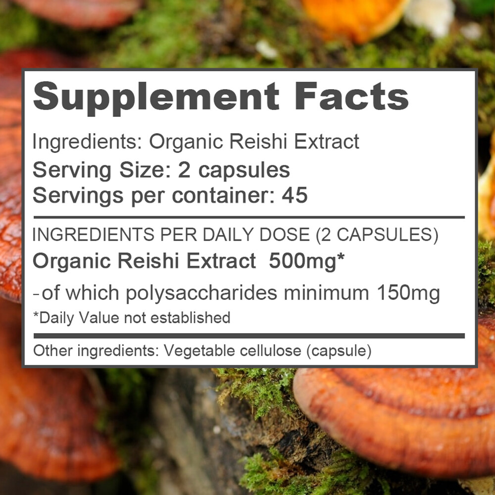 Ganoderma Capsules 500mg Lingzhi Reishi Immunity Booster