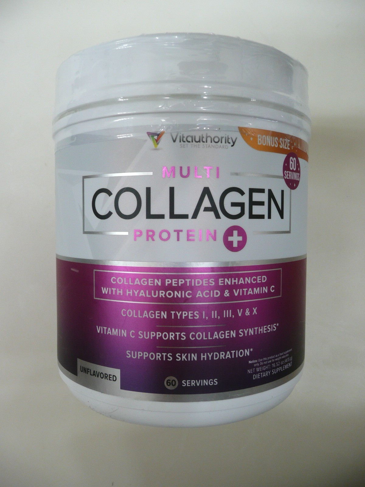 Multi Collagen Peptides Powder Hydrolyzed Collagen Powder 60 Serv. Exp 09/2026