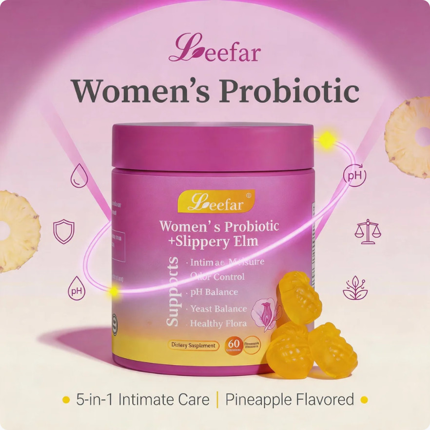 Leefer Women’s Probiotic + Slippery Elm – Supports Intimate Moisture, Odor Contr