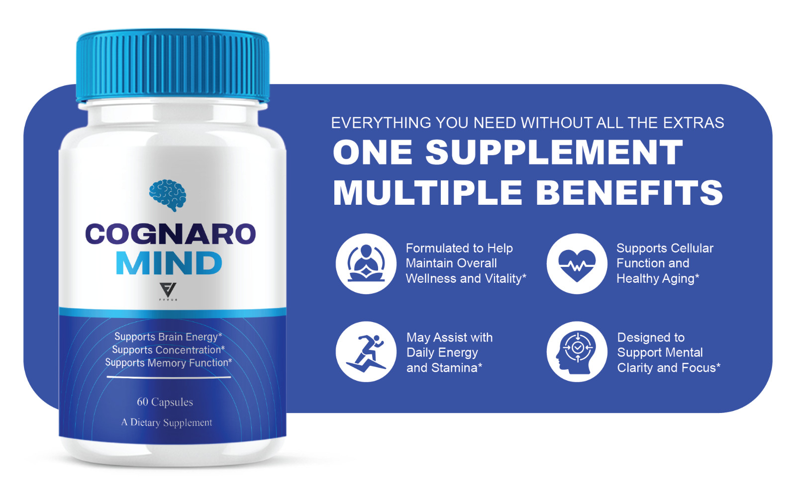 Cognaro Mind Advanced Brain Support, CognaroMind Pills (60 Capsules)
