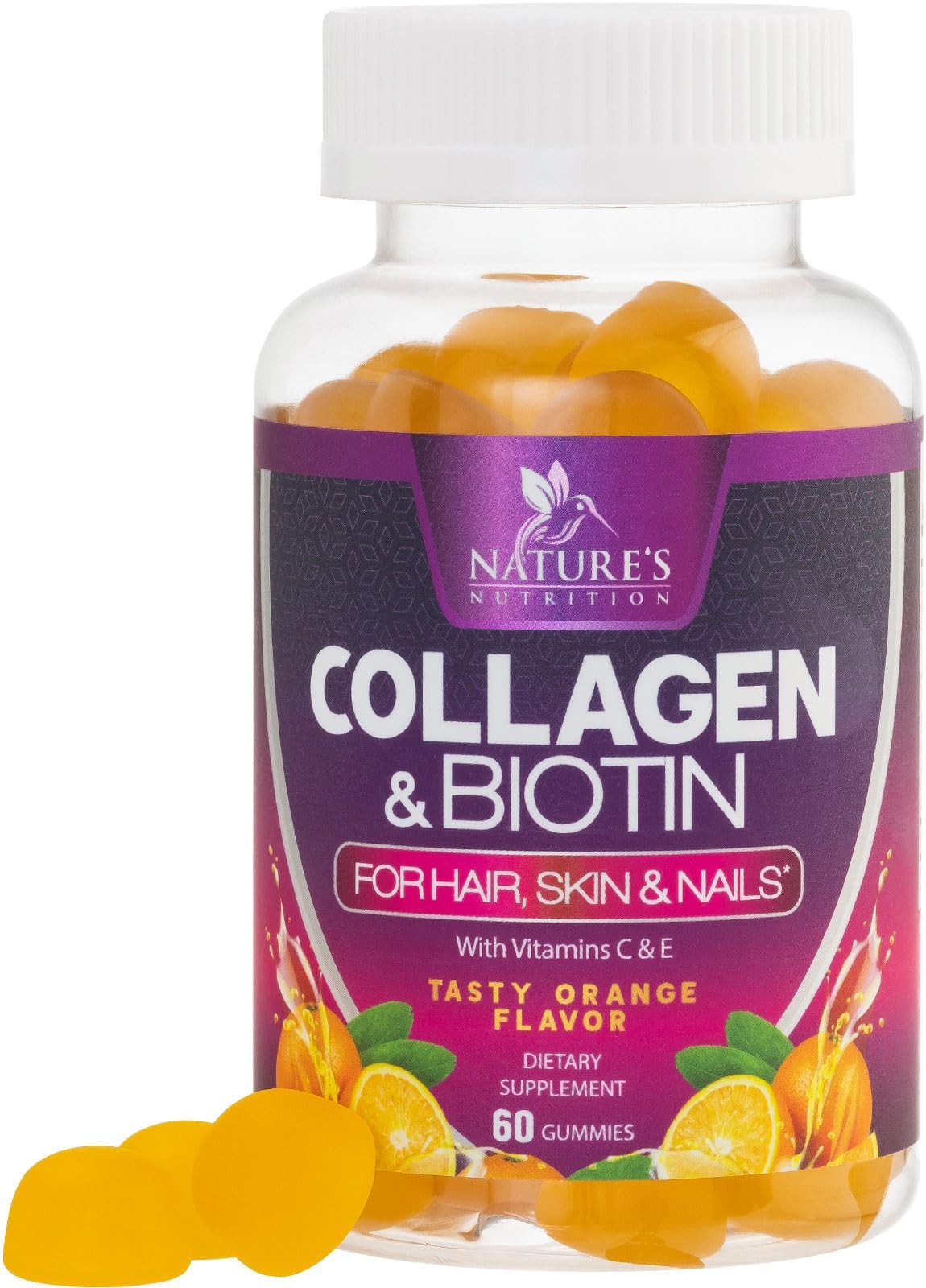 Collagen Gummies – 2500mcg Biotin Per Serving – Complete Collagen Supplement