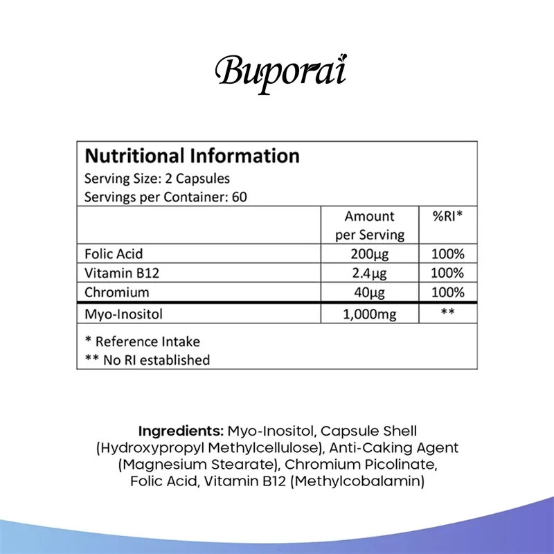 Myo-Inositol PCOS 240pcs, Regulates Lipid Metabolism, Promote Ovarian Health