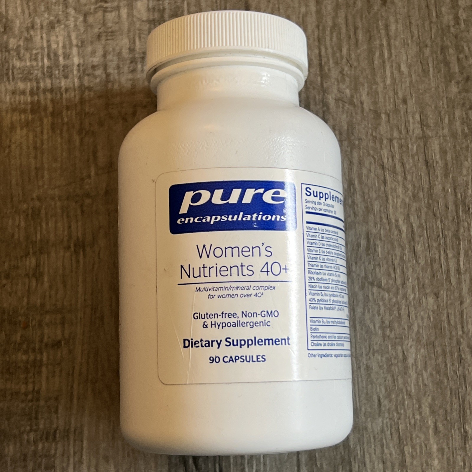 Pure Encapsulations Women’s Nutrients 40+ – Multivitamin 90 Count (Pack of 1)