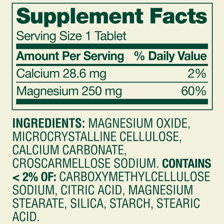 Spring Valley Magnesium Bone & Muscle Health Tablets 250 mg, 250 Count