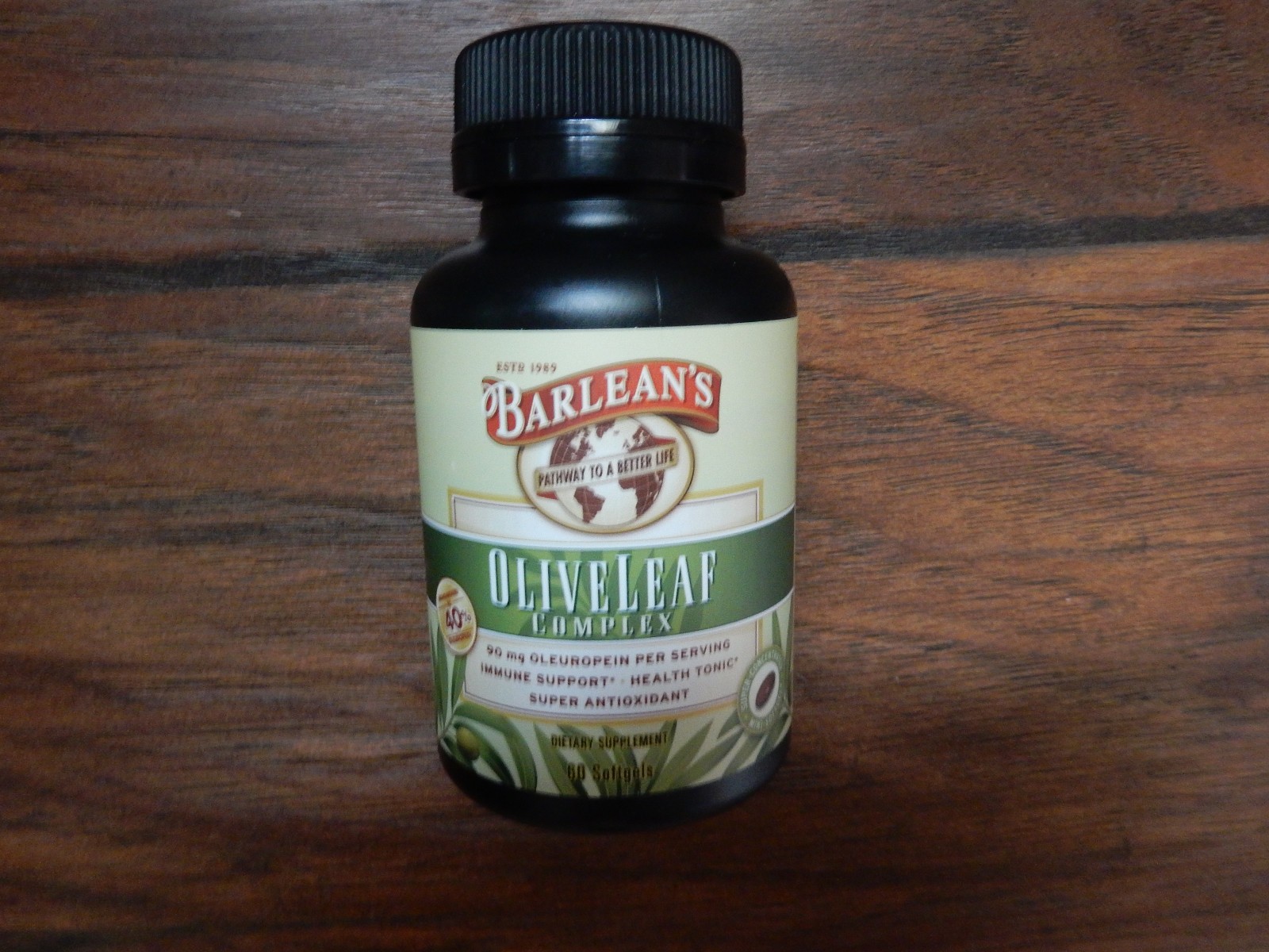 Barlean’s Olive Leaf Complex For Immune Support 60 Softgels Expiration 9/2026