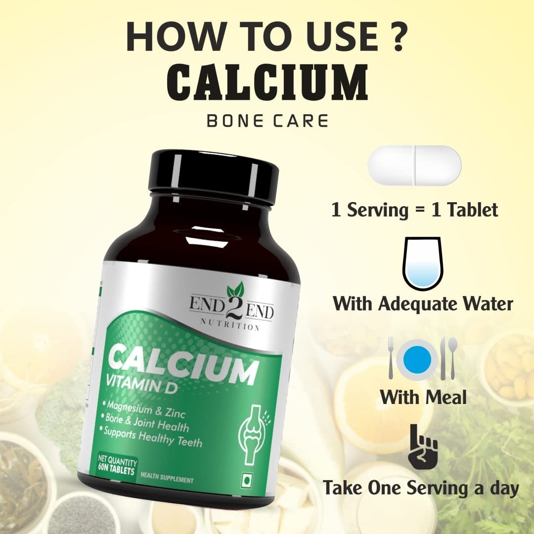End2.End Nutrition Calcium Magnesium Zinc D 120 Tablets