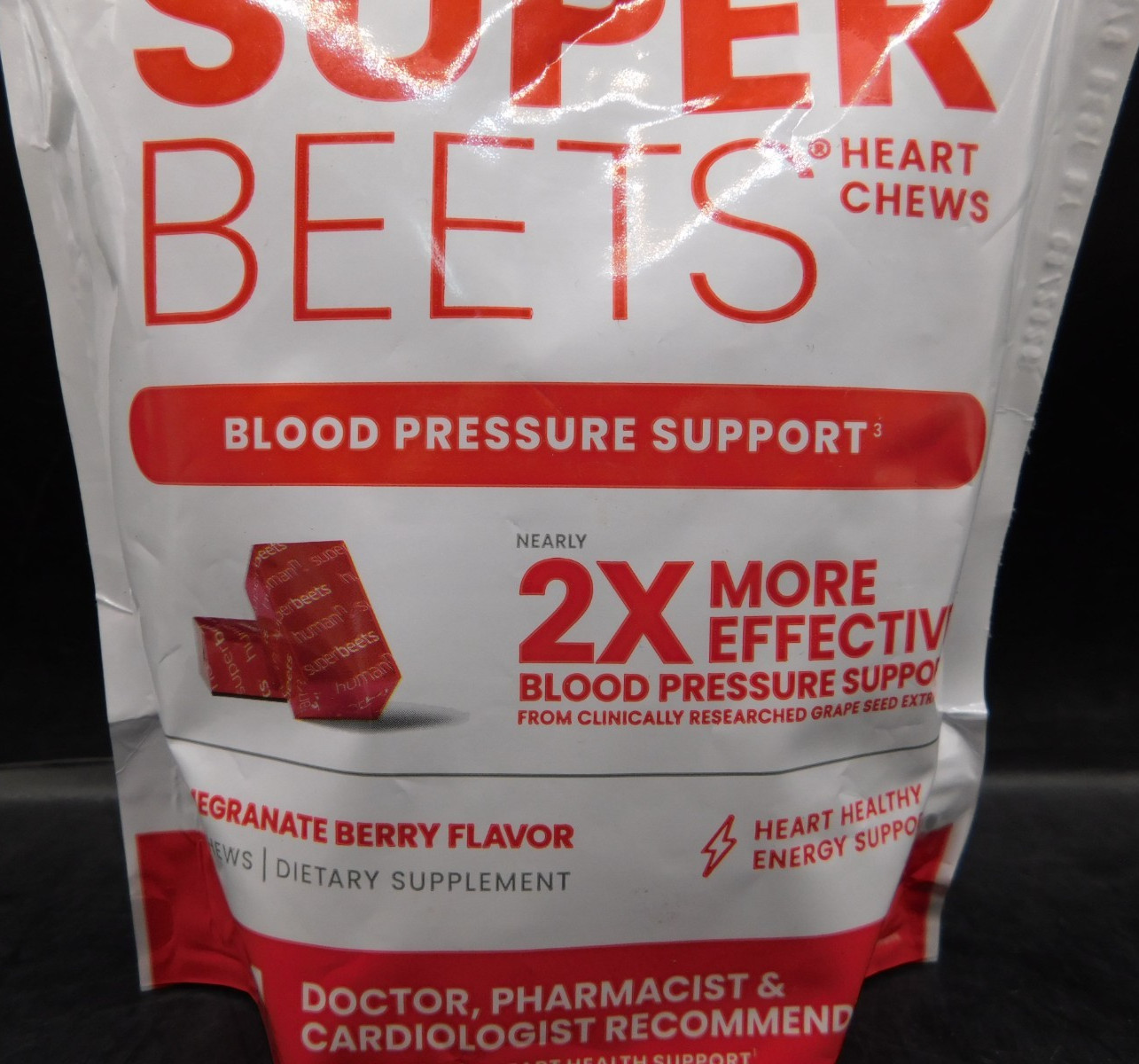 HumanN Super Beets Blood Pressure Support Pomegranate Berry 60ct Exp: 3/26+ New