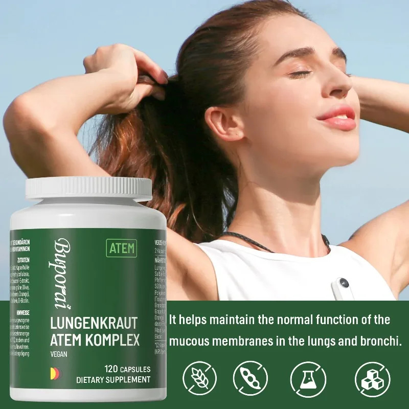Lungwort Breath Complex 120pcs -Respiratory Health,Lung Cleanse & Detoxification