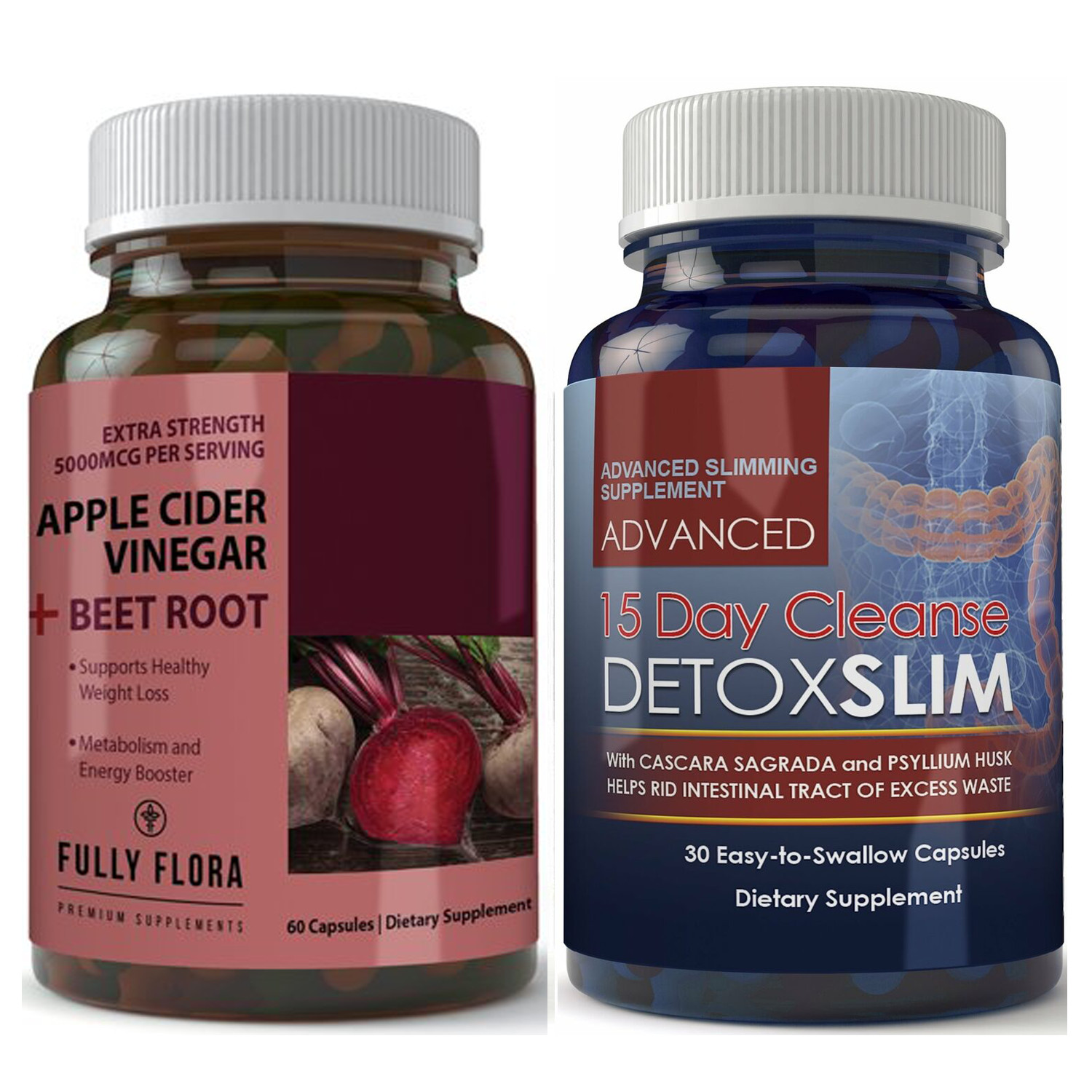 Apple Cider Vinegar Beet Root Weight Loss Pills 15 Day Cleanse Detox Supplements
