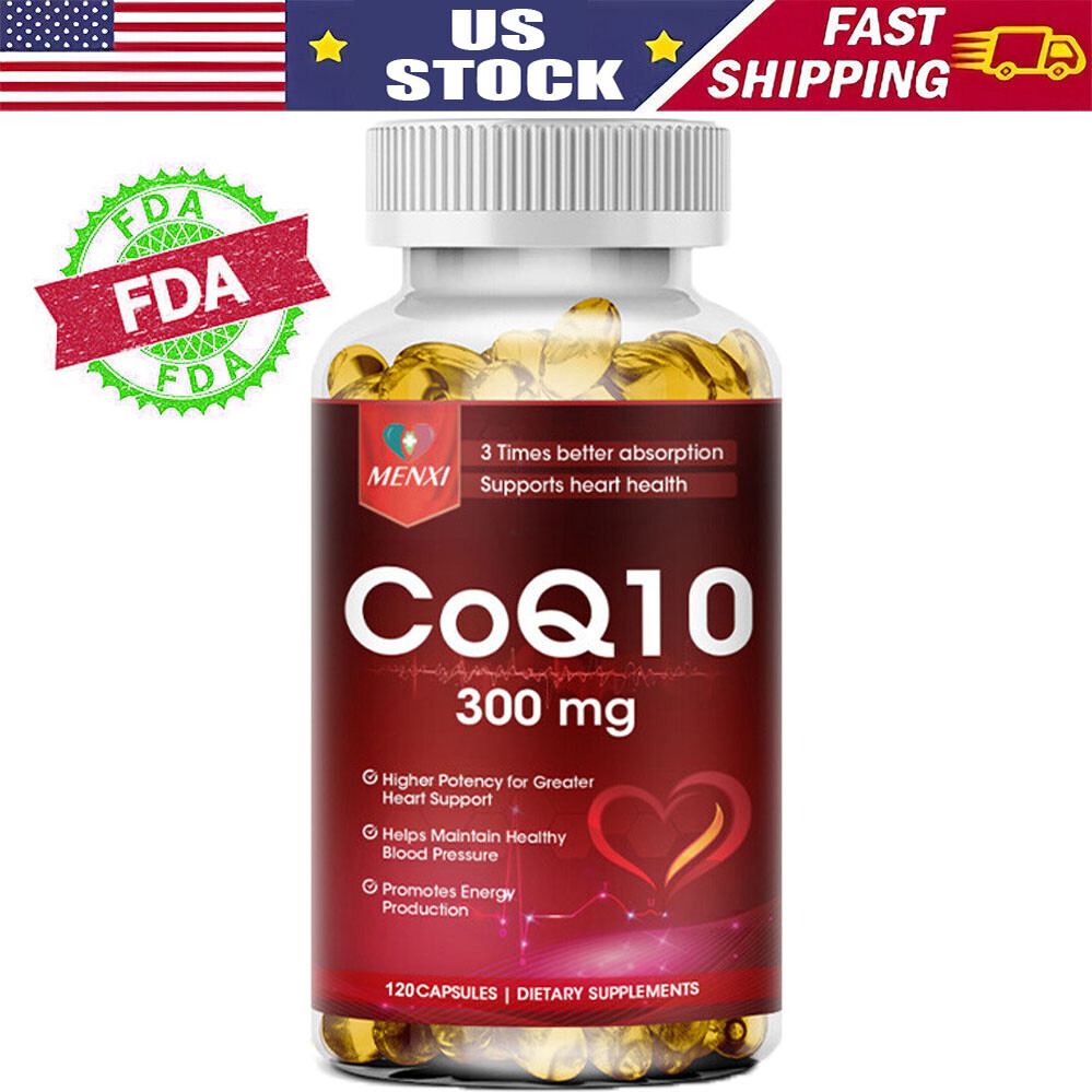 CoQ10 Coenzyme Q10 300mg 120 Capsules Heart Support,Increase Energy &Stamina