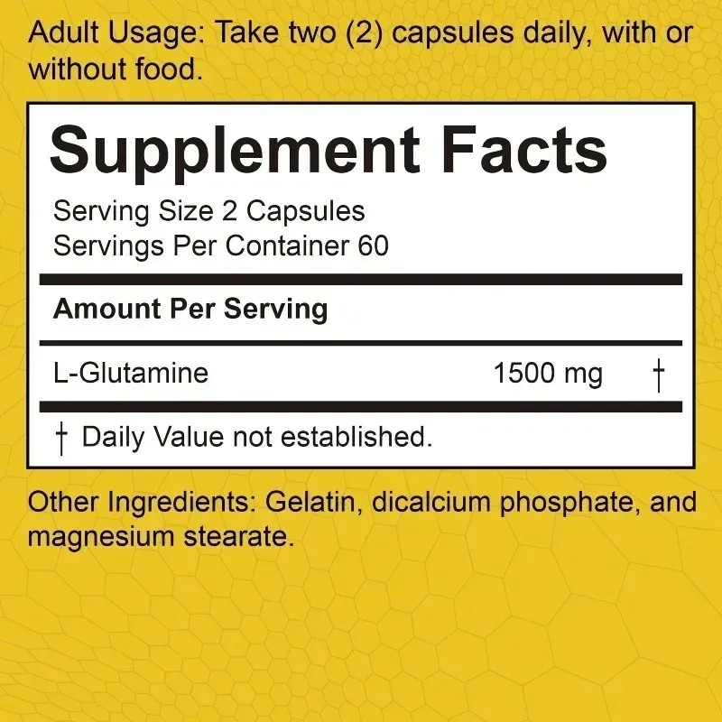 L-Glutamine 240pcs – Support Endurance, Quick Recovery,Muscle Growth&Circulation