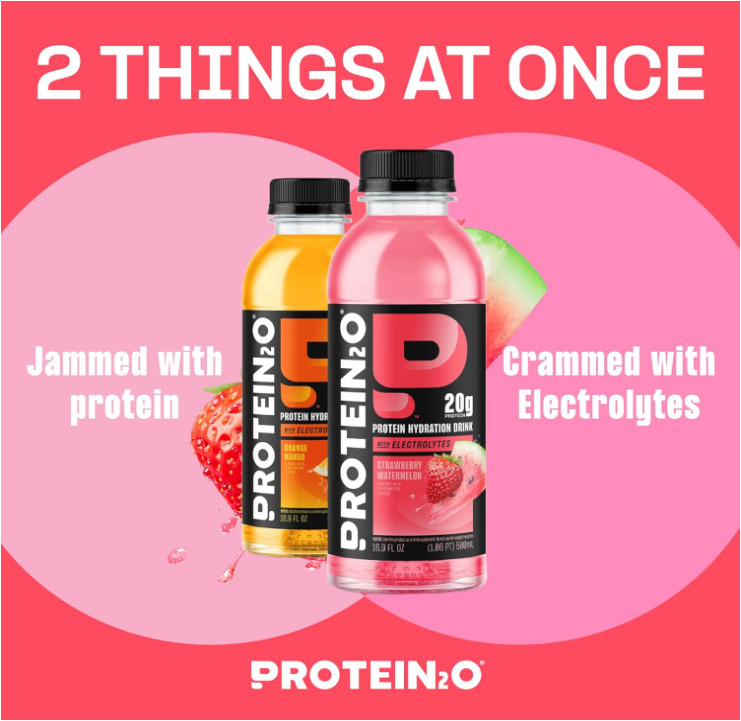 Protein2o Clear Whey Protein & Electrolyte Drink, Variety Pack, 12 Bottles