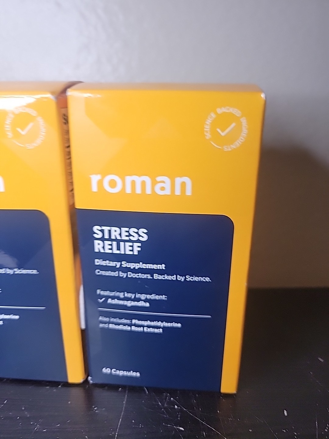 Lot Of 2 Roman Sress Relief Ashwagandha 60 Capsules Each 8/2025