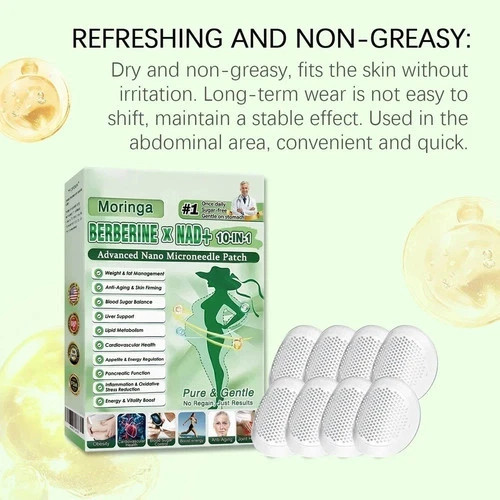 Moringa Berberine 10-in-1 Advanced Nano Microneedle Patch (7pcs/box)