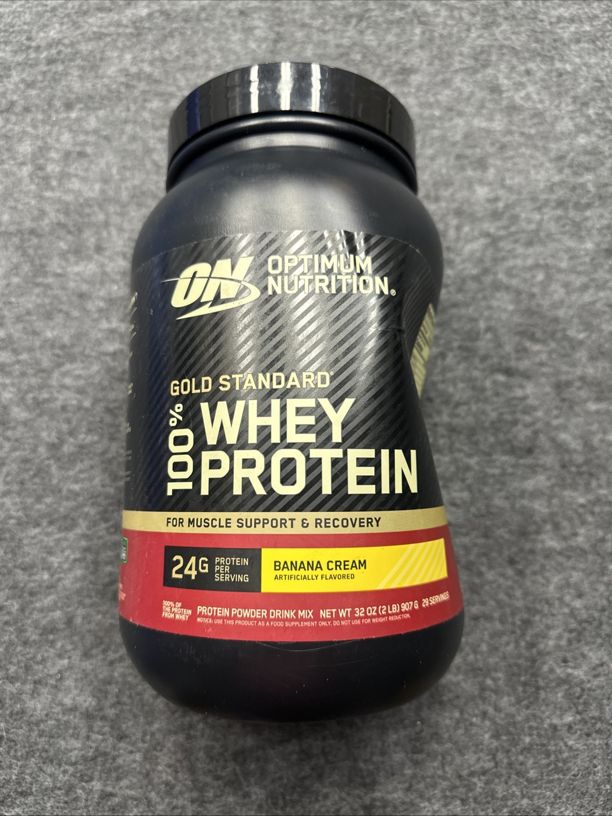 ON Optimum Nutrition Banana Cream Gold Standard 100% Whey Protein Bb 9/27+