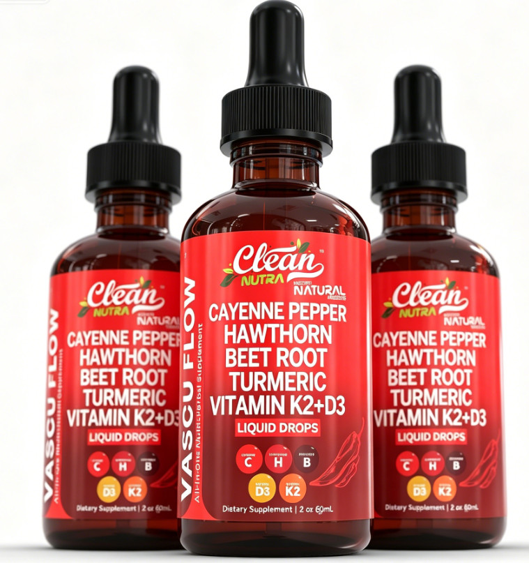Cayenne Pepper Supplement Liquid Drops + Hawthorn Berry, Vitamin D3 K2 dietary