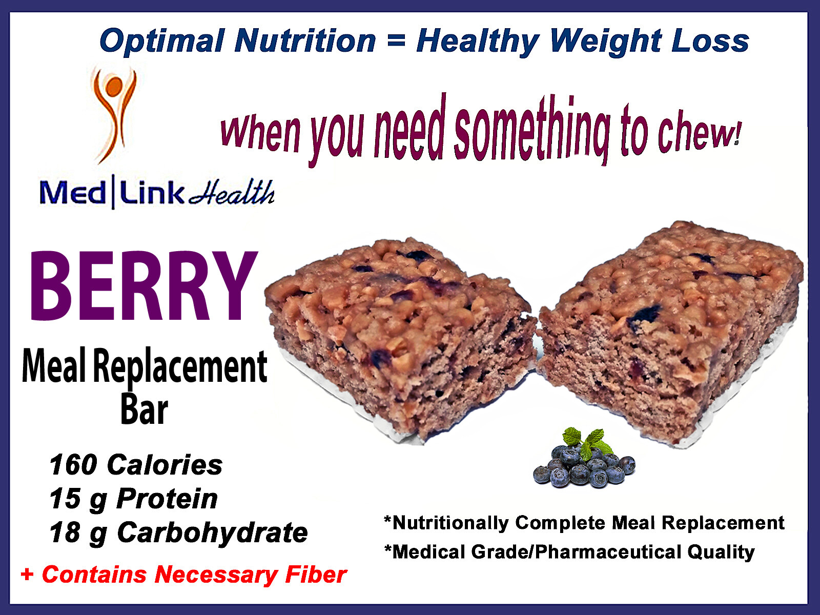 BERRY BAR Weight Loss Meal Replacement | 3 Boxes | SIMILAR TO Optifast 800
