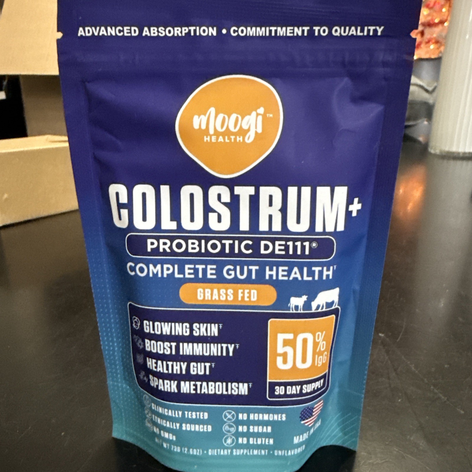 Moogi Health Colostrum + Probiotic DE111 Gut Health 2.6oz Unflavored