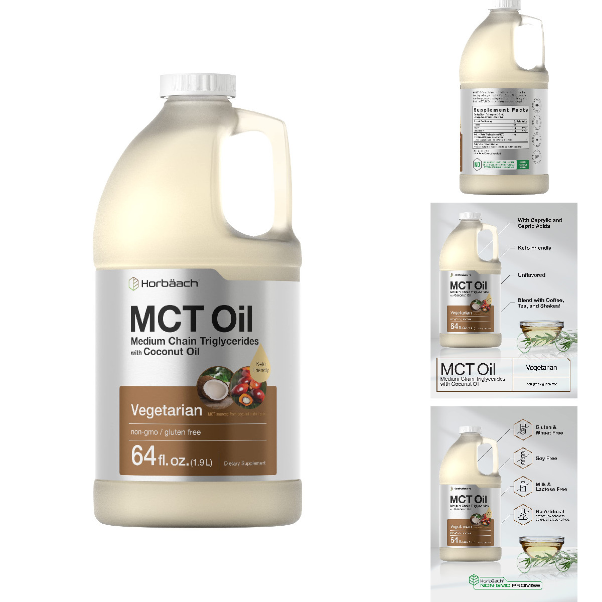 Horbäach Horbach Mct Oil 64 Oz 100 Pure Blends Coffee Tea Juice And Liquids