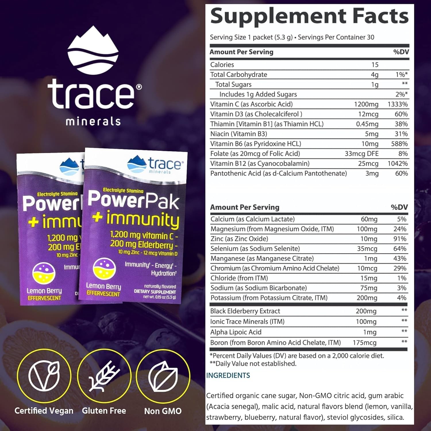 Power Pak Multivitamin and Multimineral Drink Mix 5.6 Ounces 17 Flavors