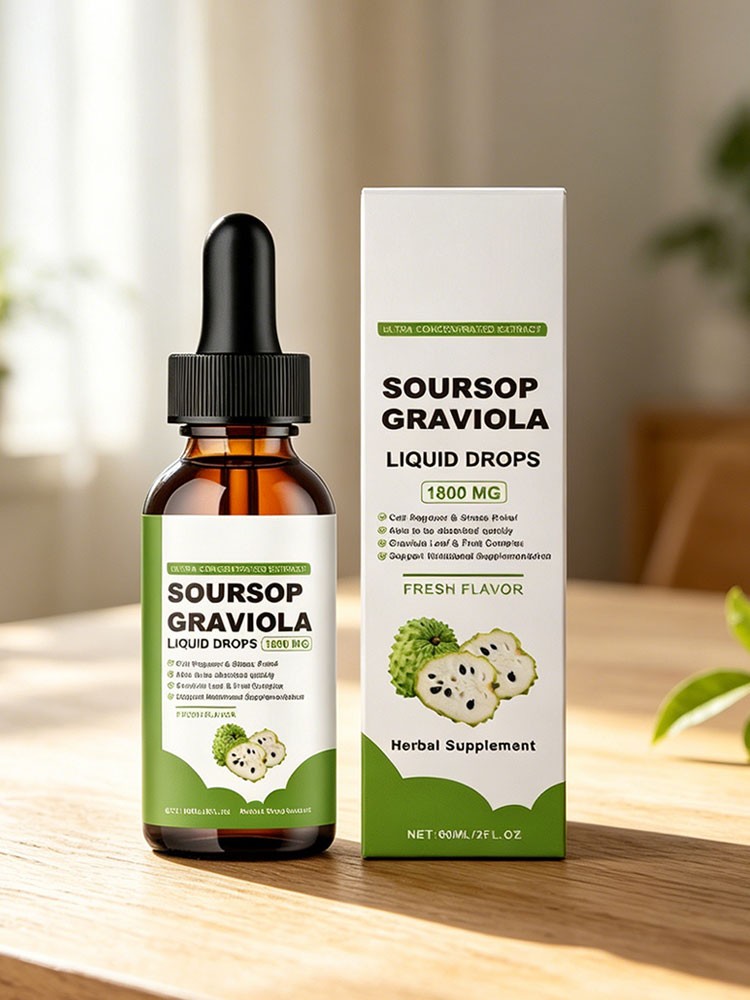 60ML Soursop Graviola Extract 1800MG Guanabana Annona Antioxidant Liquid Drop