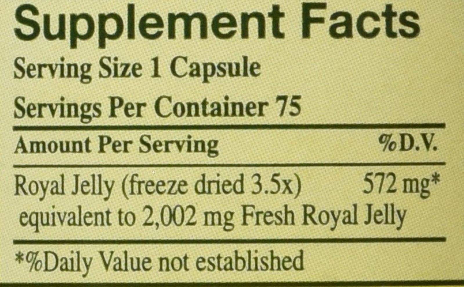 100% Pure Freeze Dried Fresh Royal Jelly – 2000 mg YS Eco Bee Farms 75 Caps
