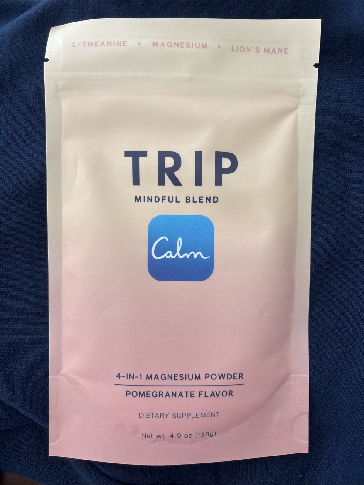 Trip Mindful Blend Calm 4-IN-1 Magnesium Powder Pomegranate Flavor 4.9 Oz
