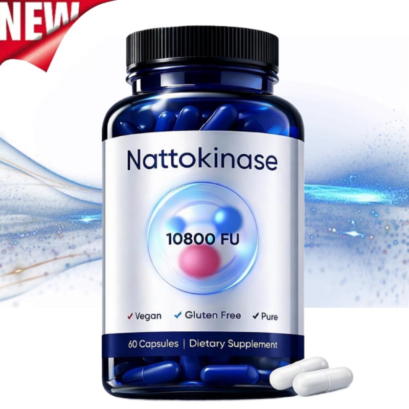 Nattokinase 10800 Supplement FU Per Serving 60 Capsules Expiry 2026 4 Pack