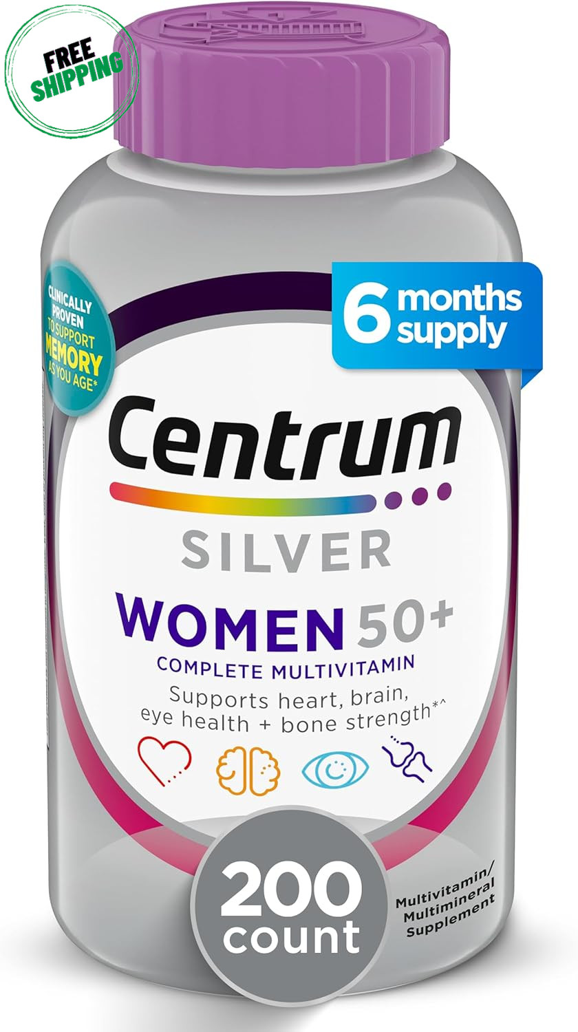 Centrum Silver Women’S Multivitamin for Women 50 Plus,Older Adults – 200 Ct