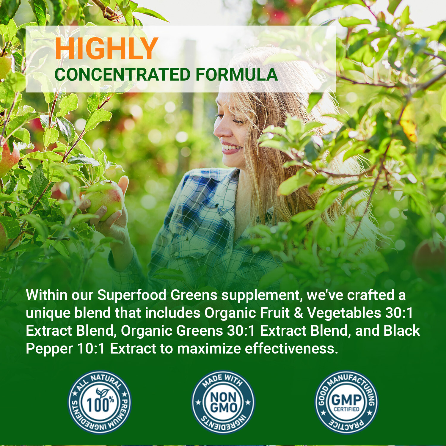 Superfood Greens – Fruits & Veggies – Boost Energy,Immune, Digestive, Gut Health