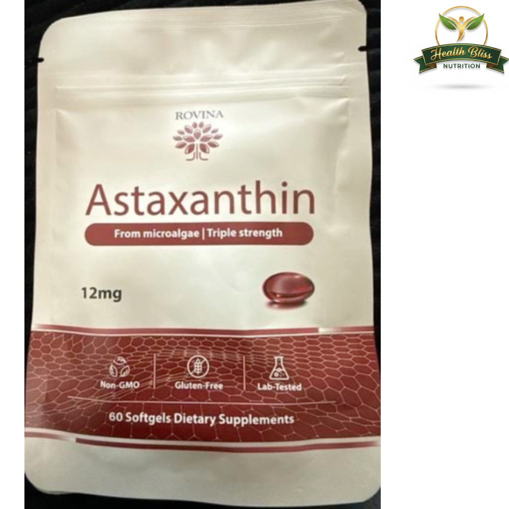 Rovina Astaxanthin Microalgae Triple Strength 60 Softgels